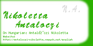 nikoletta antaloczi business card